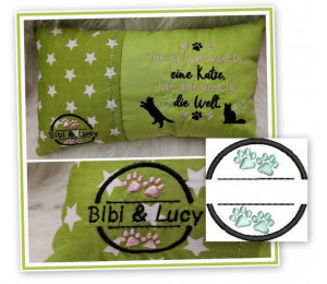 Stickdatei - Namensstempel Pfote